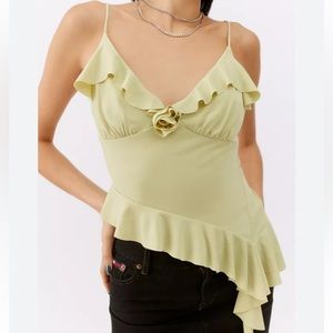 Urban Outfitters rose garden asymmetrical cami